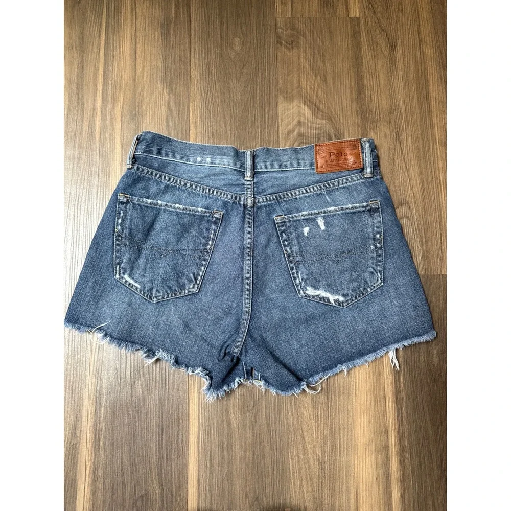Polo Ralph Lauren Women's The Crosby Relaxed Blue Denim Shorts Women's Sz‎ 28